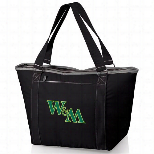 Picnic Time 619-00-175-782-0 Topanga College Of William And Mary Griffin Embroidered Cooler Tote In Black