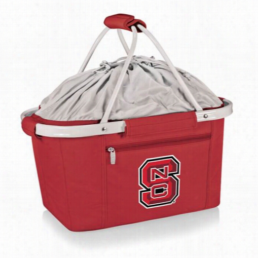 Picnic Time 645-00-100-422-0 Emtro North Carolina State Wolfpack Embroider Basket In Red