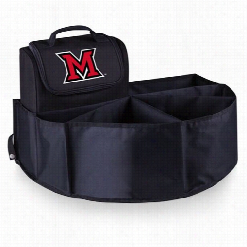 Picnic Time 7l5-00-179-334 -0 Miami University (ohio) Digital Print Trunk Boss In Blackwith Cooler