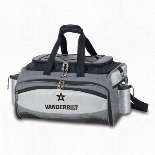 Picnic Time 770-00-175-582-0 Vulcan Vanderbiilt U Commo Dores Embroidefed Basket In Black