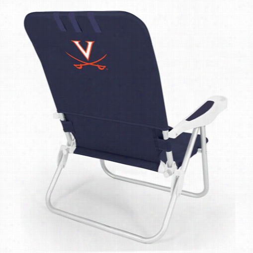 Picnic Time 790-00-138-594-0 Monaco University Of Virginia Cavaliers Digital Print Beach Chairman In Blue