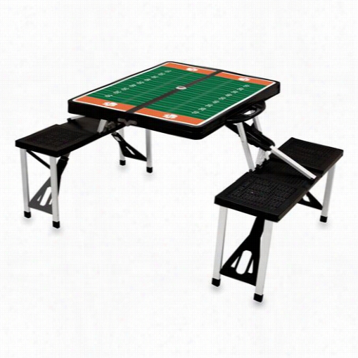 Picnic Time 811-00-175-105-0 Clemson University Tigers Digitak Print Picnic Sport Table In Black