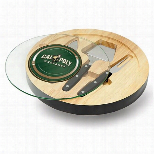 Pcnic Time 829-00-179-904-0 Ventana Cal Poly Mustangs Digital Print Cheese Board In Black