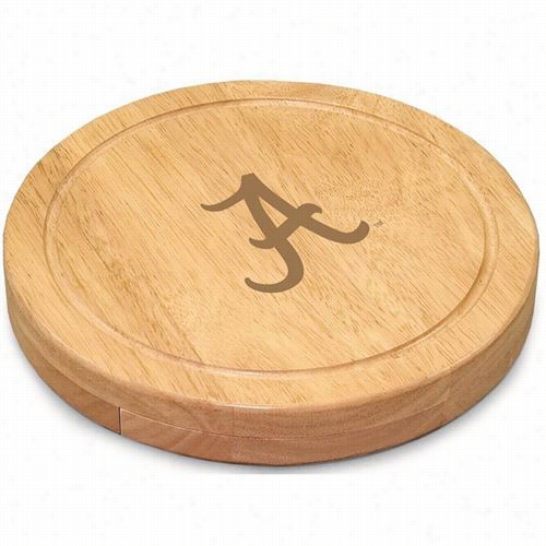 Picnic Time 854-00-505-003-0 Circo Universityy Of Alaahma Crimson Course Engraved C Hopping Board In Natural Wood