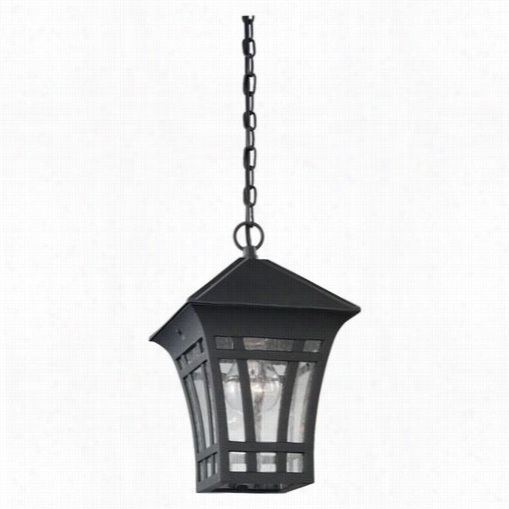 Sea Gul1 Lighting 60131-12 Herrington 1 Light Outdoor Pendant In Black