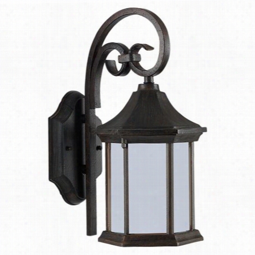 Sea Gull Lighting 89136ble-08 Ardsley Invite 113-3/4"" 1 Lkght Outdoor Wall Laantern In Textured Rust Patiha