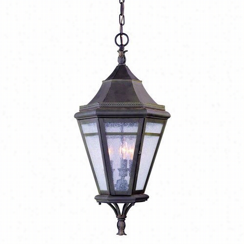 Troy Lighting F1276nr Morgan Hill 3 Light Outdoor Pendant In Natural Rust