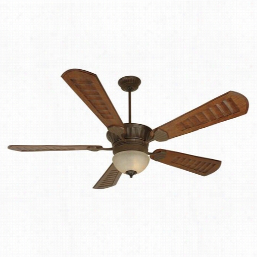 Craftmade K01684 Dc Epic Ceiling Fan In Aged Bronze With 7"q&uot; Custoj Carved Scalloped Walnut Blades And Outxoor Bowl Light Kit - Blades Included