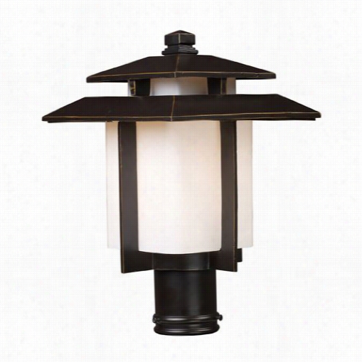 Elk Lighting  42173-1 Kanso 1 Light Exterior Pier Mount In Hazelnut Bronze