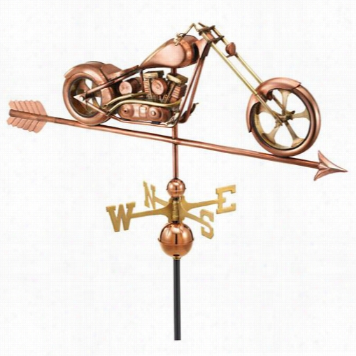 Able Directions 694pa Chopper Weathervane In Ploished Copper With Arrow