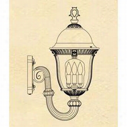 Hanover Lantern B544fsm Medium Milano 25w Per Socket 3 Ljght Outdoor Wall Light