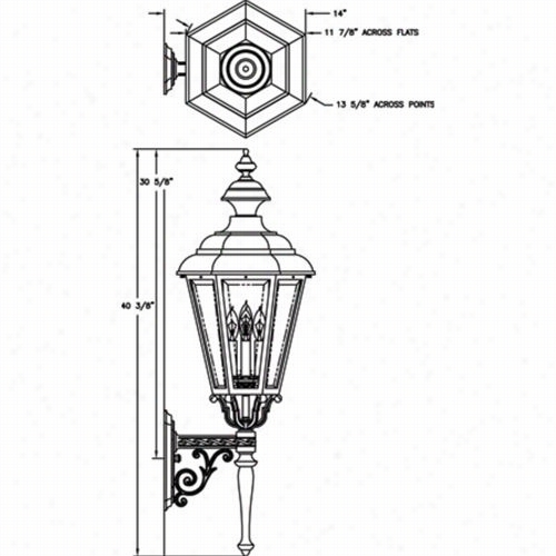 Hanover Lantern B9475 Large Jamestown 25w Per Socket 4 Lightoutdoor Wall  Light