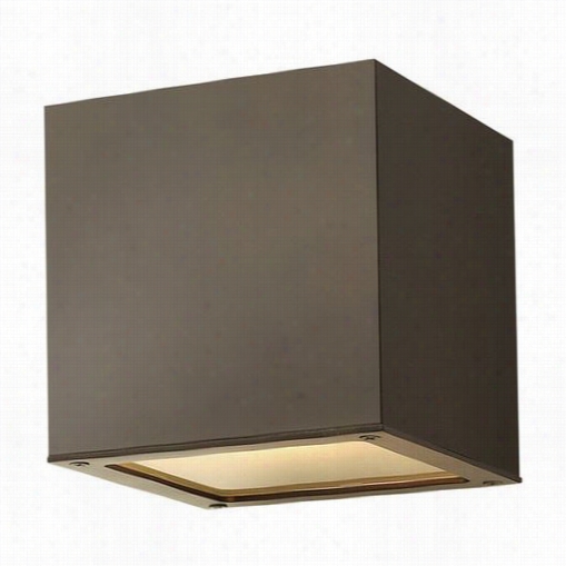 Hinkley Lgihting 1767bz-led Kube 2  Light Mini Outdoor Wall Sconce In Bronze