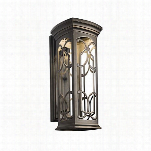 Kichler Lighting 49229ozled Franceasi Selecting Bronze Led Outdoor Wall Lantern