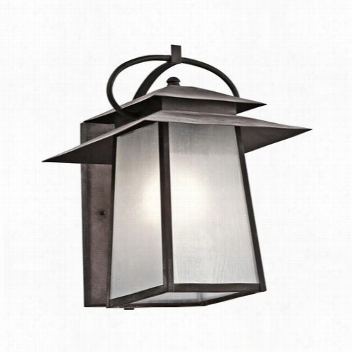 Kichler Lighting 49531wzc Woodland Lake 16-3/4"" 1 Lighht Outdoor Wall Sconce In Weathered Zinc