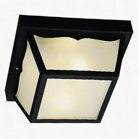 Kichler Lighting 9322bk Outdoor Palstic 2 Light Outdoor Black Ceiling Flush Mount