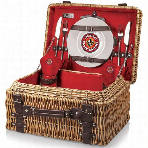 Picnic Time 208-40 Champion University Of Louisiana Lafayette Ragin Caju N Digital Print Basket