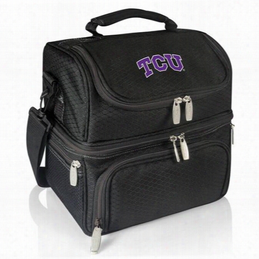 Picnic Time 512-80-175-844-0 Prazon Texas Cheistian University Digital Print Personal Cooler In Boack