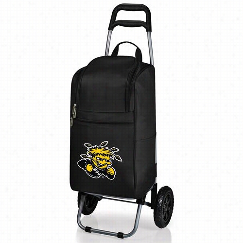 Picnic Time 545-00-175-014-1 Wichita Sttate University Shockers Idgital Print Cart Cooler  In Black