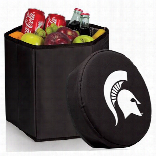 Picnic Time 596-00-179-354-0 Michigan State Spartans Digital Print Bongo Co Oler And Seat In Black