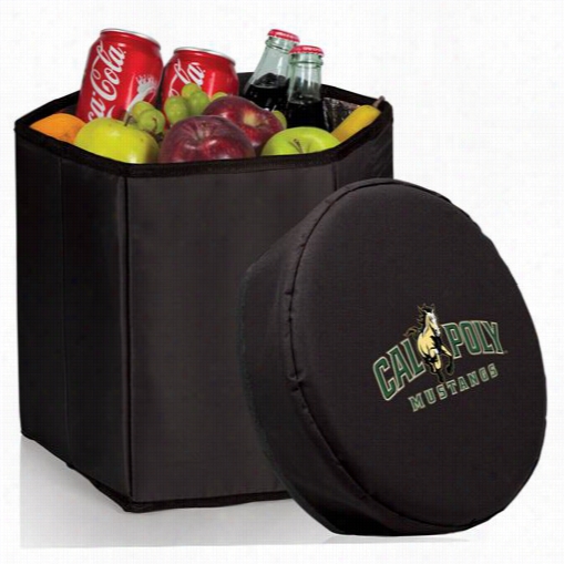 Picnic Tiime 596-00-179-904-0 Cal Poly Mustanngs Digital Print Bongo Cooler A Nd Seat In Black