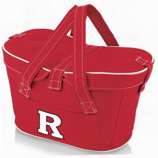 Picnic Time 599-0-0100-084-1 Mercado Rutgers University Scarlet Knights Digital Print Basket In Red