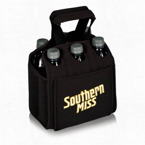 Picnic Time 608-00-179-744-0 Southern Fail Gollden Eagles Digital Print Six Pack Cooler Tote In Black