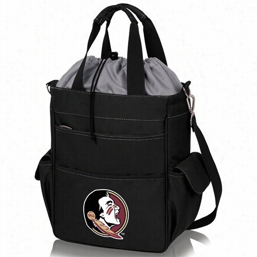 Picnic Tiem 614-00-175-174-0 Activo Florida State Seminoles Digital Print Waterproof Tote In Blac