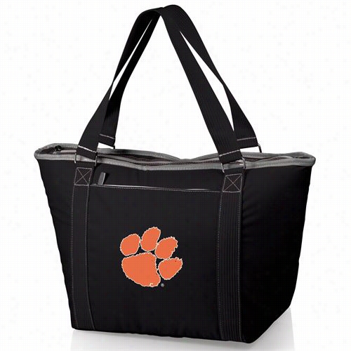 Picnic Time 619-00-175-140-0 Topanga Clemson U Tigers Digital Print Cooler Tote In Black