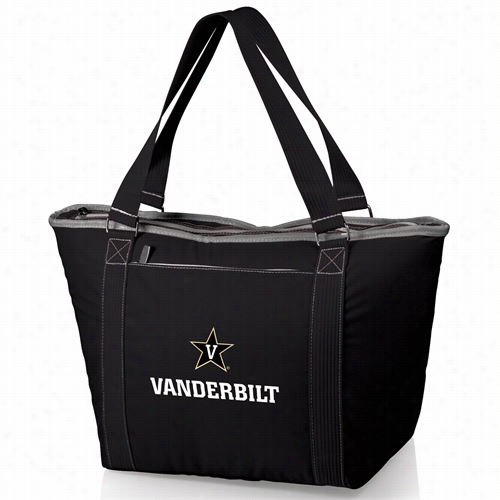 Picnic Time 619-00-175-582-0 Topanga Vandderbilt U Commodores Embroidered Cooler Tote In Black