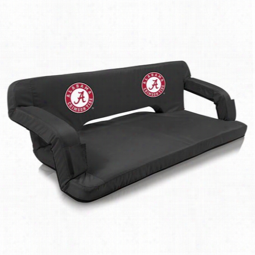 Picnic Time 628-000-179-004-0 Reflex Travel Couch In Black With University Of Alabama Crison Tide Digital Print