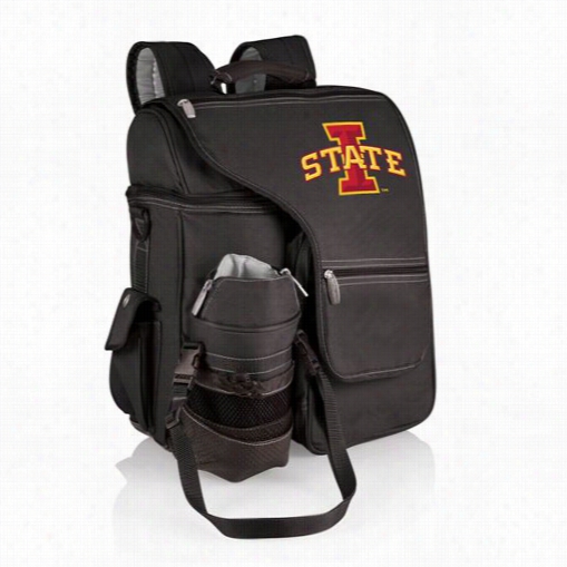 Picnic Time 641-00-175-232-0 Trismo Iowa State Cyclones Embroiderde Backpakc In Black