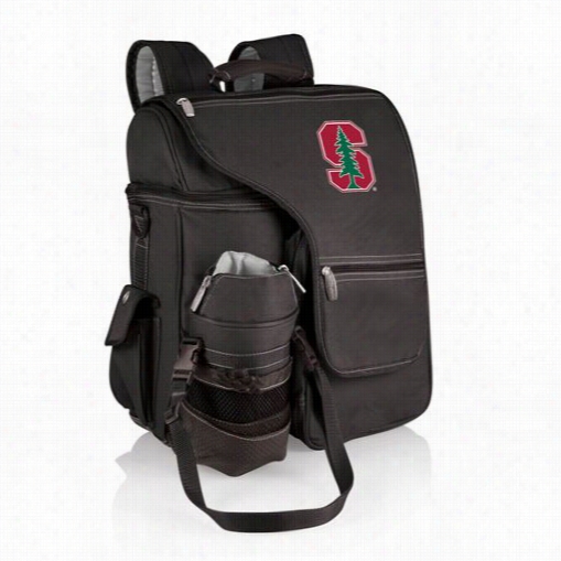 Picnic Time 641-00-175-532-0 Turismo Stanford U Cardinal Embroidered Backpack In Black