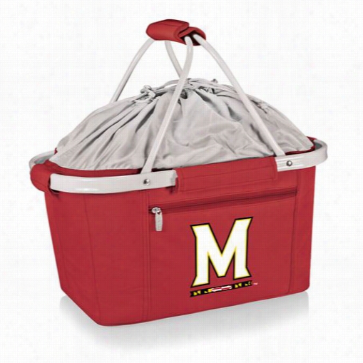 Picnic Time 645-00-100-314-0 Metro Univesity Of Maryland Terrapins/terps Digital Print  Basket In Red