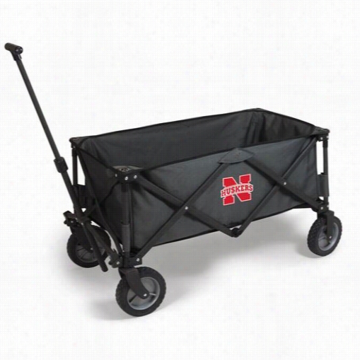 Picnic Time 739-00-679-404-0 Adventure Univeristg Of Nebraxka Cornhuskers D Igital Print Wagon In Dark Grey/black