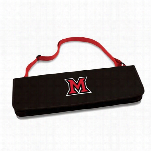 Picnic Time 747-03-100-334-0 Metro Miami University( Ohio) Redhawks Digital Print Bbbq  Tote In Red