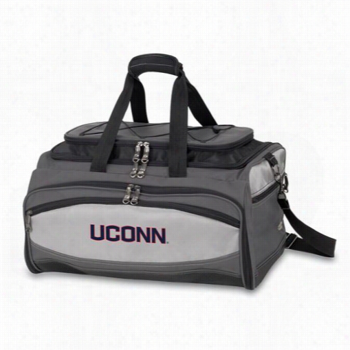 Picnic Time 750-00-175-1444-0 Buccaneer University O Connecticut Huskies Digital Print Cooler And Barbecue Set In Black