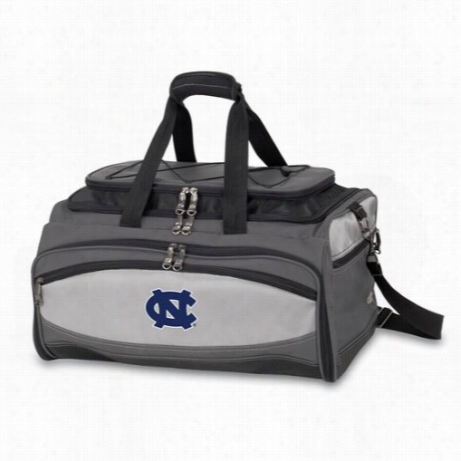 Picnic Time 750-00-175-4140 Buccaneer Nuiversity Of Northerly Carolina  Tar Heels Digital Print Cooler And Barbecue Set In Black