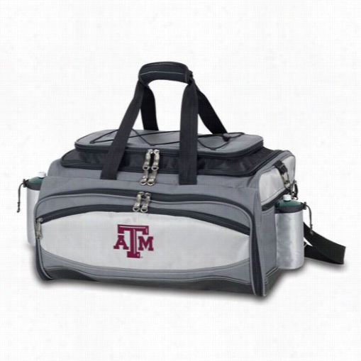 Picnic Tiime 770-00-175-564-0 Vulca Ntexas A And M Aggies Digital Print Basket In Black