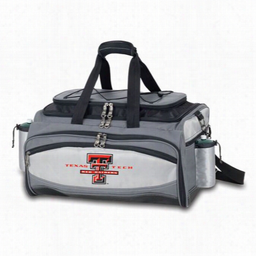 Picnic Time 770-00-175574-0 Vulcan Texas Tech Red Raiders Digital Print Basket In Blacj