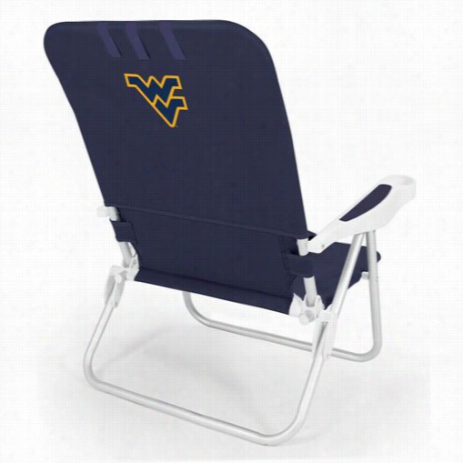 Picnic Time 790-00 Monaco West Virginia University Mountaineers Digital Beach Chair