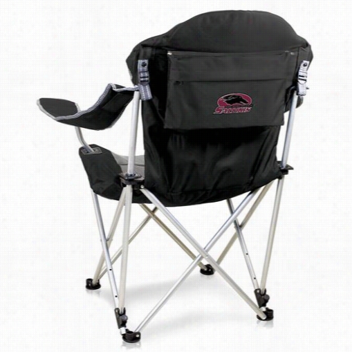 Picnic Tome 803-00-175-034-1 Southern Illinois University Digital Print Reclining Camp Chair In Black