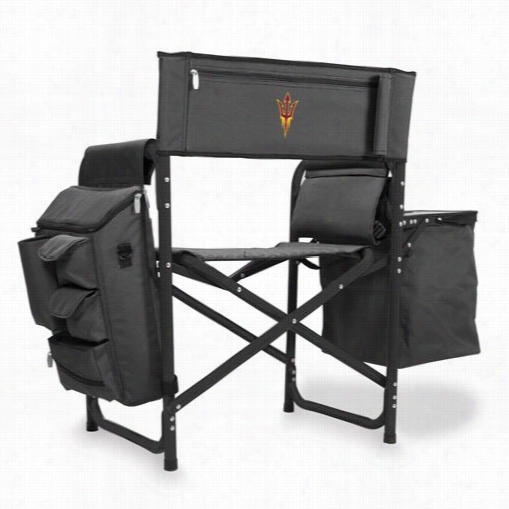 Picnic Time 807-00-697-024-0 Arizona State Sun Devils Dgiital Print Fuusion Chair Ni Dsrk Grey/black