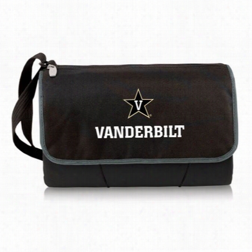 Picnic Time 820-00-175-584-0 Vanderbilt University Commodores Digital Print Blanket Tote In Black