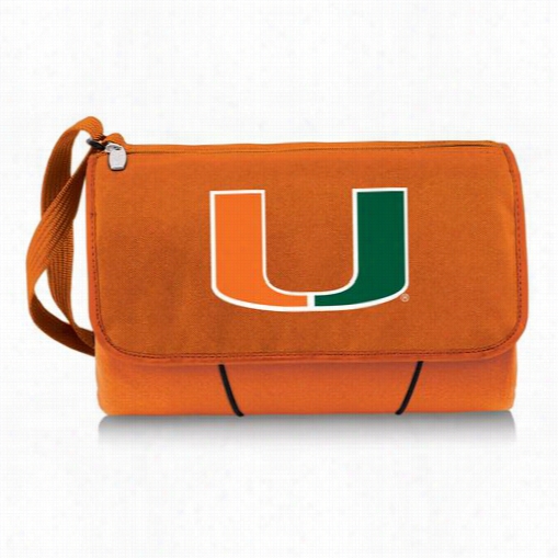 Picnic Time 82 0-00 University Of Miami Hurricanes Digital Print Blanket Tote