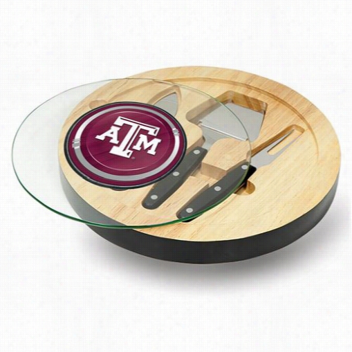 Picnic Time 829-00-179-564-0 Ventana Texas A And M Aggies Digital Print Cheese Board In Black