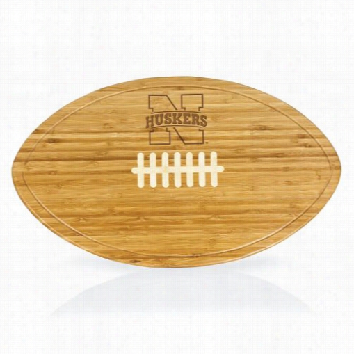 Picnic Time 908-00-50-5403-0 University Of Nebraska Corhnuskers K1ckoff Engraved Cutting Board In Natural Wood