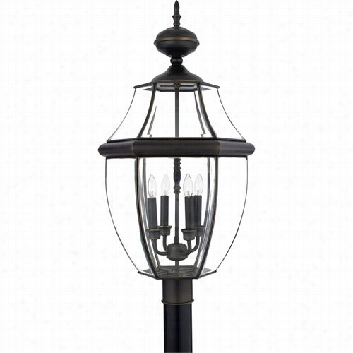 Quoizel Ny905z Newbury 4 L Ight Outdoor Post Light In Medic Bronze