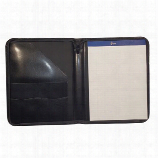 Royce Leather 746 Executive Zippered Writing Portfoio Organizer