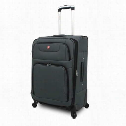 Swissgear 7297434167 24"&qyot; Spinner Suitcase In Pewter